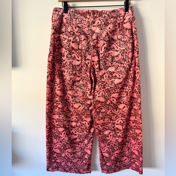 Anthropologie Colette Corduroy Printed Wide Leg Pants 31 Petite - Picture 2 of 6